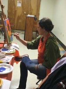 The artist at work!