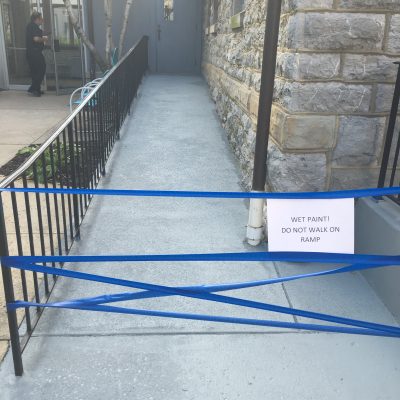 Newly Painted Handicap Ramp