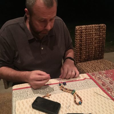 Praying with our beads.